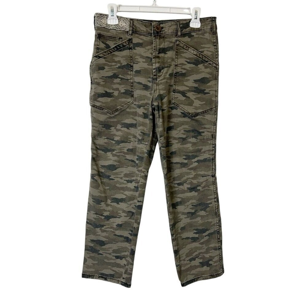 Anthropologie Straight Crop Pants Womens Size 28‎ Camo